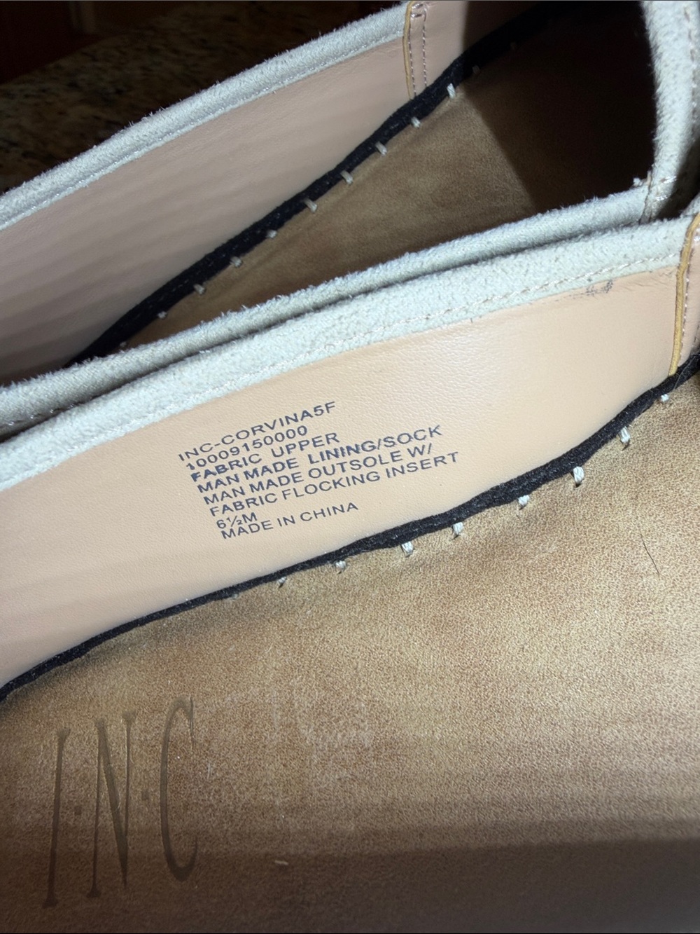 INC International Concepts, 6.5 Metallic Espadrille Flats - Silver & Black NEW - Picture 4 of 13